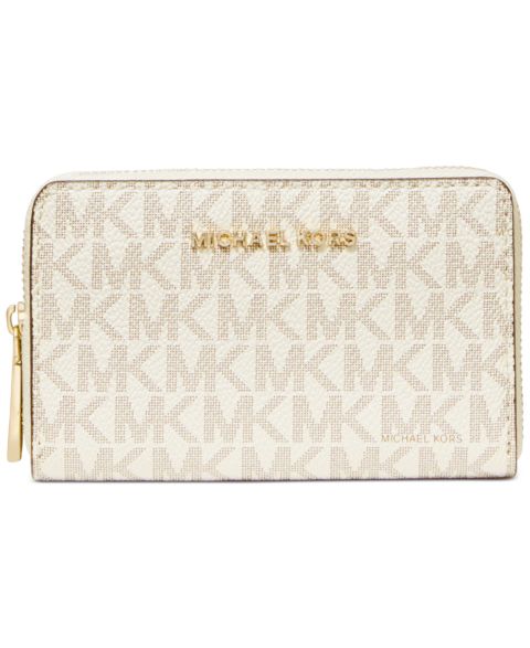 Женские кошельки MICHAEL Michael Kors Logo Jet Set Zip-Around Card Case