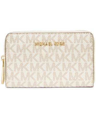 Michael Kors Logo Jet Set Zip-Around Card Case - Macy's