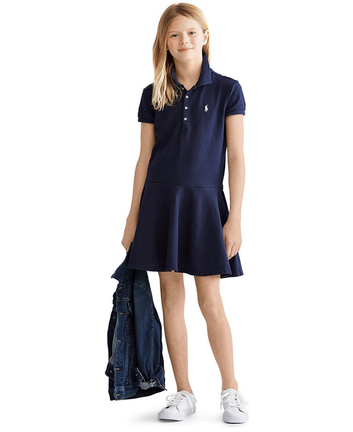 tekst vacht Autorisatie Polo Ralph Lauren Big Girls Short Sleeve Polo Dress & Reviews - Dresses -  Kids - Macy's