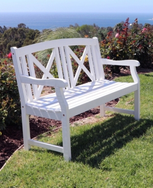 Vifah Bradley Outdoor Patio Wood Garden Bench