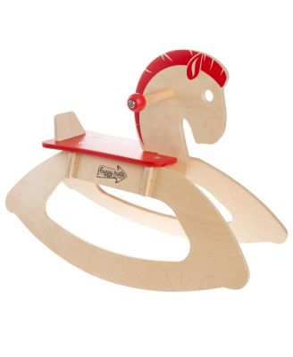 Happy Trails Rocking Horse Ride-on Toy for Children-Classic Wooden Rocker