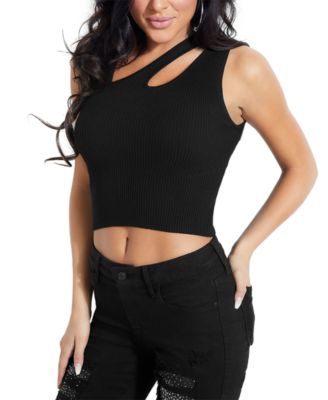 GUESS - Peek-A-Boo Ribbed Tank Top