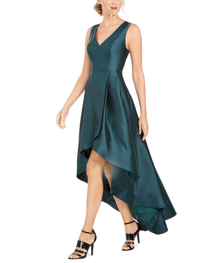Calvin Klein V-Neck Satin High-Low Gown & Reviews - Dresses - Women - Macy's