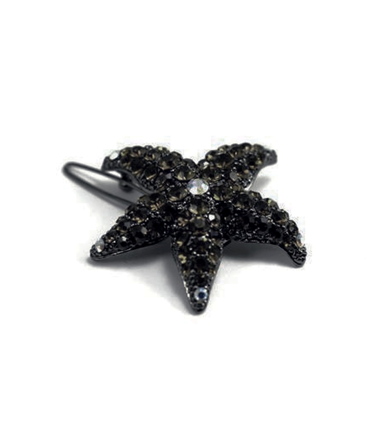 Small Starfish Barrette - Black
