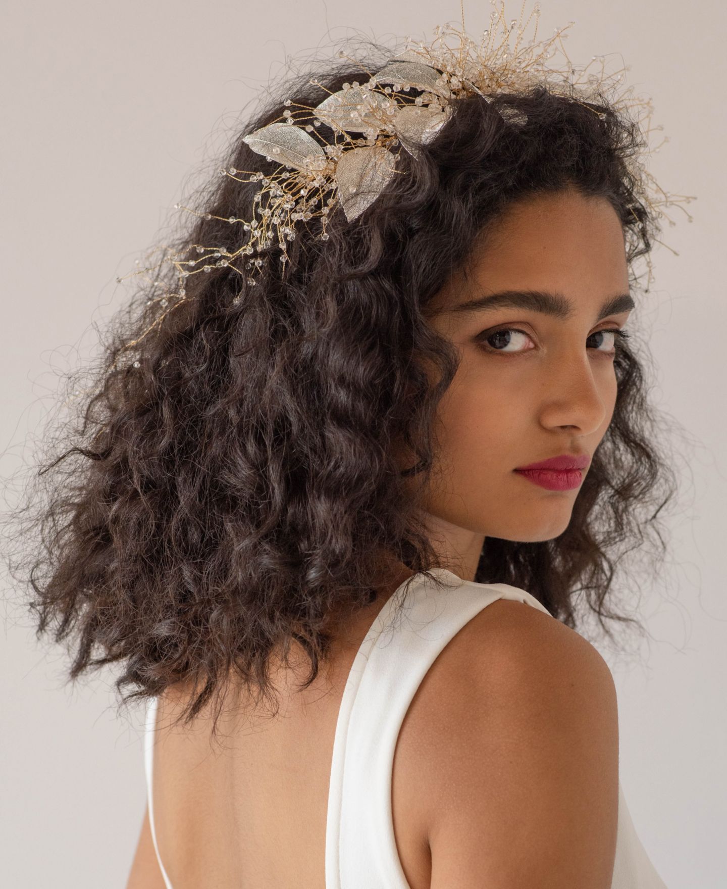 Женские аксессуары Soho Style Organza Bridal Hair Crown with Crystals, цвет: Золотой — фото 3