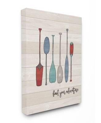 Find Your Adventure Canoe Paddles Canvas Wall Art, 30" x 40"