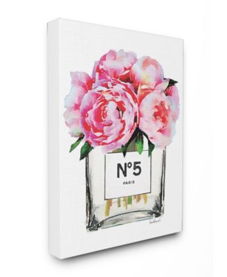 Glam Paris Vase with Pink Peony Canvas Wall Art, 16" x 20"