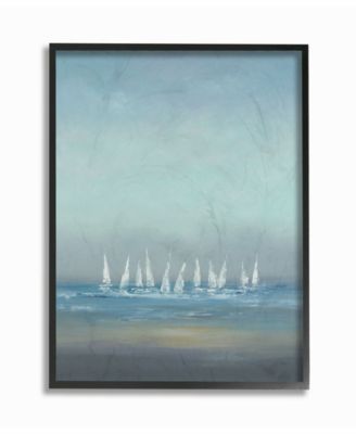 The Regatta Abstract Seascape Framed Giclee Art, 16" x 20"
