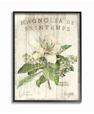 French Magnolias in Spring Framed Giclee Art, 16" x 20"