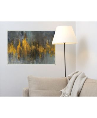 Black and Gold Abstract Fire Canvas Wall Art, 24" x 30"