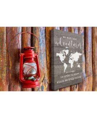 Take Adventures Map Canvas Wall Art, 16" x 20"