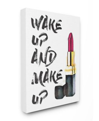 Wake Up And Make Up Canvas Wall Art, 24" x 30"