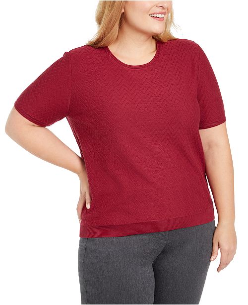 Alfred Dunner Plus Size Classics Short Sleeve Sweater Reviews