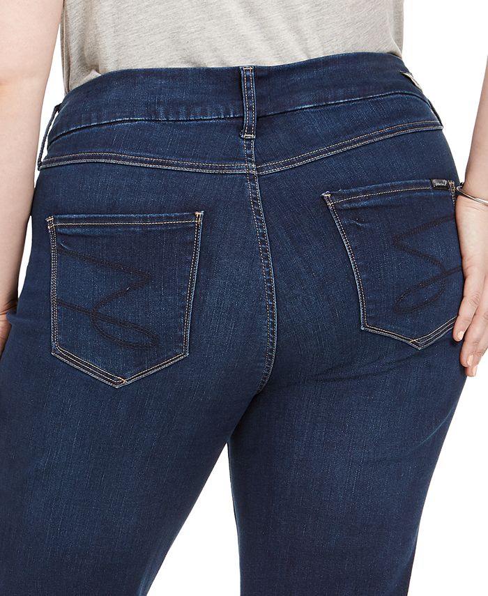 Seven7 Jeans Seven7 Plus Size Tummyless Cuffed Skimmer Jeans - Macy's