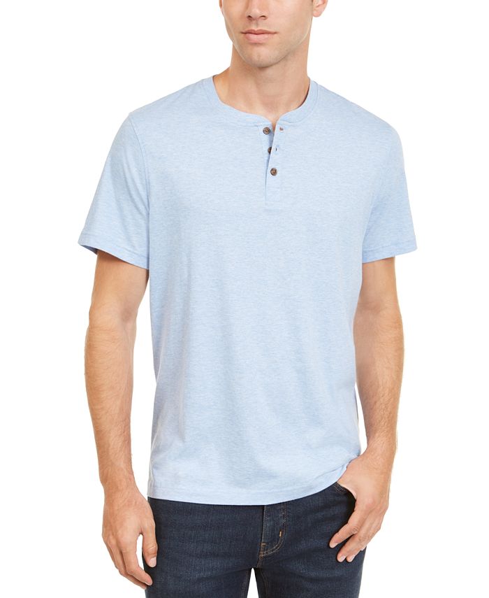 Club Room Men's Solid Henley, Created for Macy's - Macy's