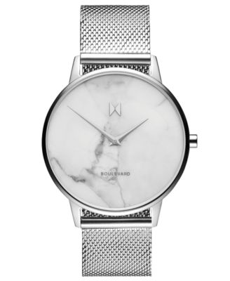 MVMT - Women's Boulevard Venice Marble Stainless Steel Mesh Bracelet Watch 38mm