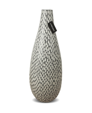 Le Present Drop Slim Ceramic Vase 18.8" In Gray