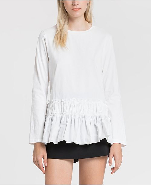 English Factory Jersey T Shirt With Waist Accent Detail Reviews