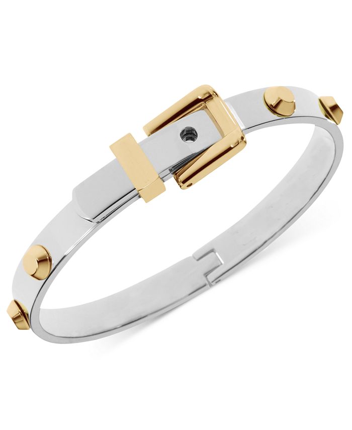 Michael Kors Two-Tone Hinge Buckle Bangle Bracelet & Reviews - Fashion  Jewelry - Jewelry & Watches - Macy's