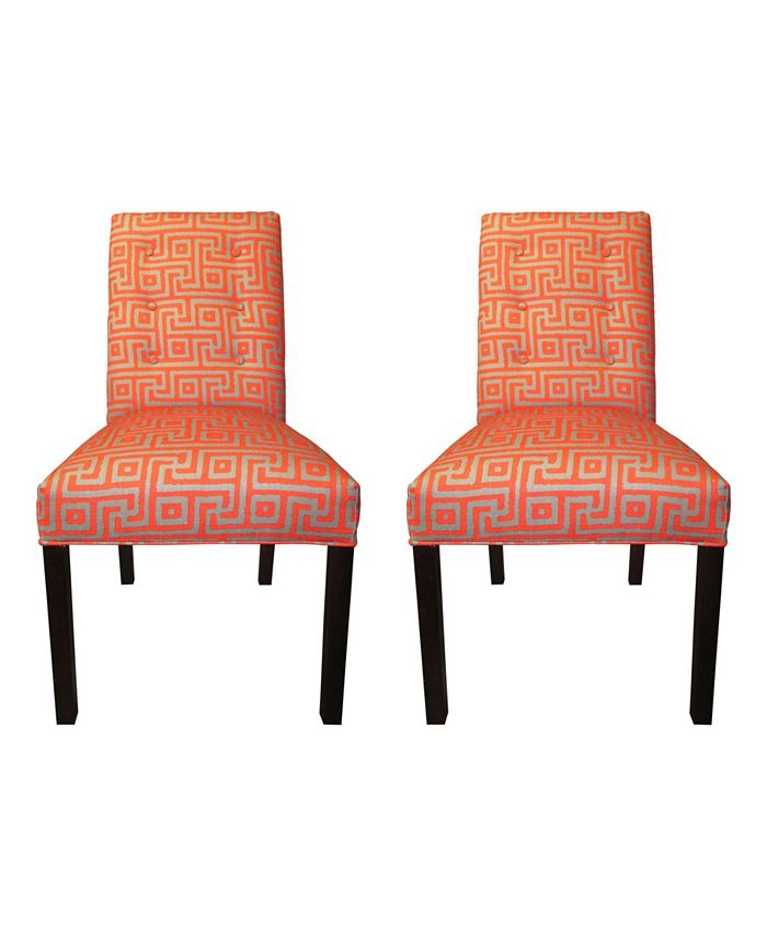 Sole Designs Greece Tufted Dining Chair Set, Set of 2 - Macy's