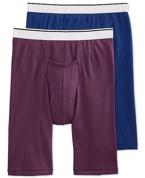 Jockey Men's Pouch Midway Boxer Briefs 2Pack & Reviews Underwear