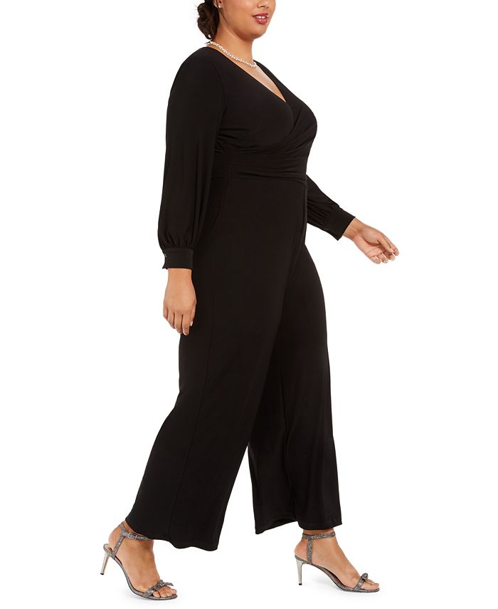 Adrianna Papell Plus Size Jersey Jumpsuit - Macy's