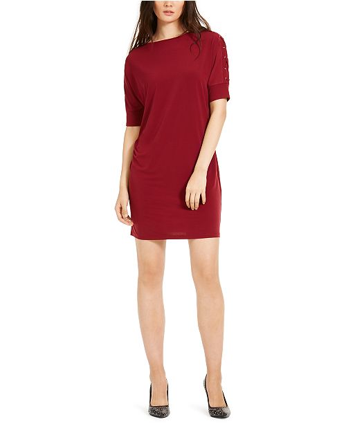 Michael Kors Grommet Trim Shift Dress Reviews Dresses Macy S