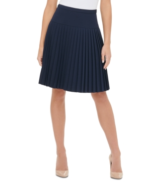 Shop Tommy Hilfiger Women's Pleated Skirt In Midnight