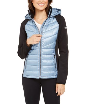 calvin klein mixed media puffer jacket