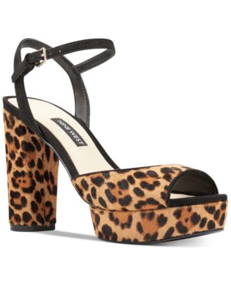 nine west leopard sandals