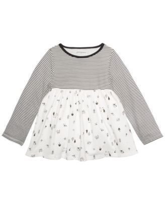 First Impressions Toddler Girls Cotton Folkloric Printed Tunic Top Black Size 3t 1
