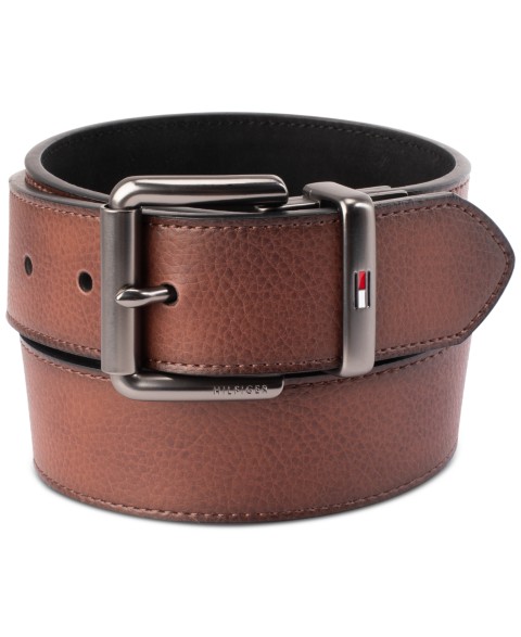 Мужские Tommy Hilfiger Men’s Two-In-One Reversible Casual Matte and Pebbled Belt
