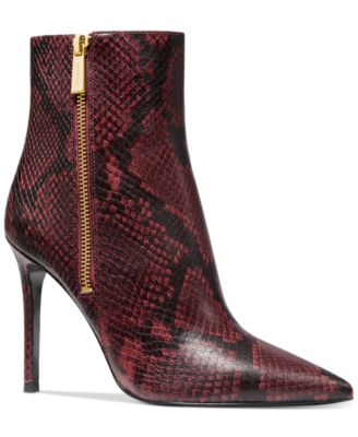 red michael kors boots