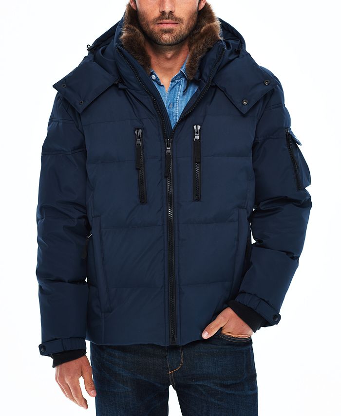 S13 Men's Sierra Parka with Detachable Faux Rabbit Collar and Removable ...