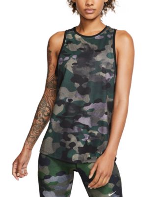 nike dri fit camo tank top