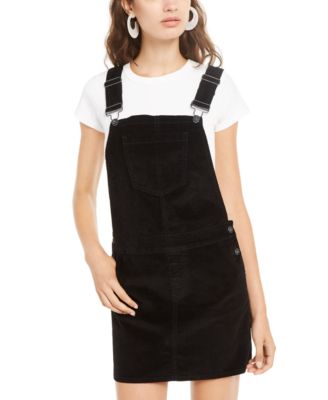 Black corduroy overall skirt best sale