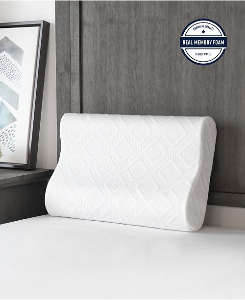 Sensorgel Contour Memory Foam Pillow For Side And Back Sleepers Reviews Pillows Bed Bath Macy S