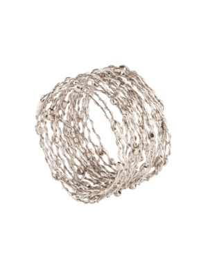 Saro Lifestyle Metal Design Napkin Ring Set of 4