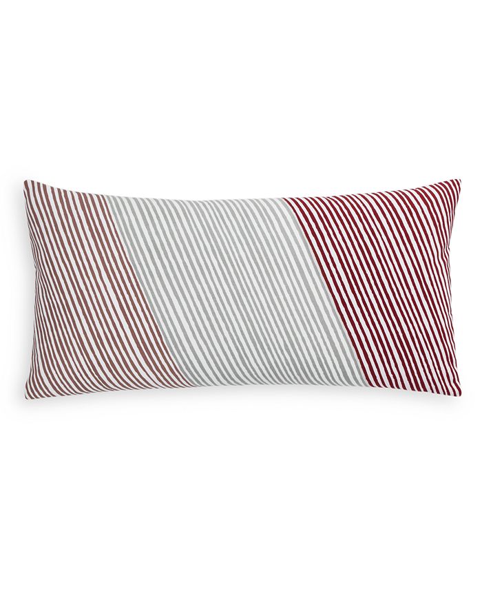 Charter Club Closeout Diagonal Stripe 12 X 24 Decorative Pillow 