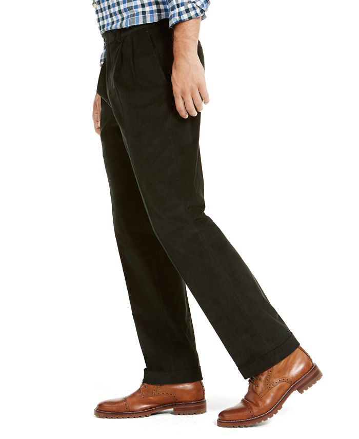Lauren Ralph Lauren Men's Classic/Regular Fit Corduroy Double Reverse Pleated Dress Pants Macy's
