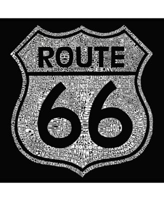 Men's Word Art Long Sleeve T-Shirt- Route 66