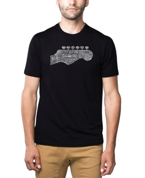La Pop Art Men's Premium Word Art T-Shirt - Guitar Head