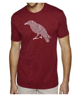 Men's Cotton/Poly Blend Word Art T-Shirt - The Raven