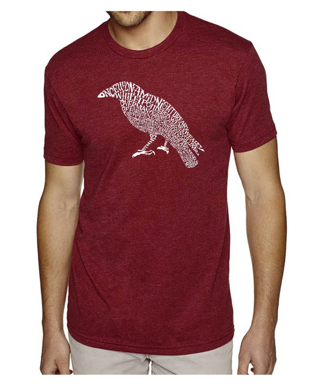 La Pop Art Men's Premium Word Art T-Shirt - The Raven