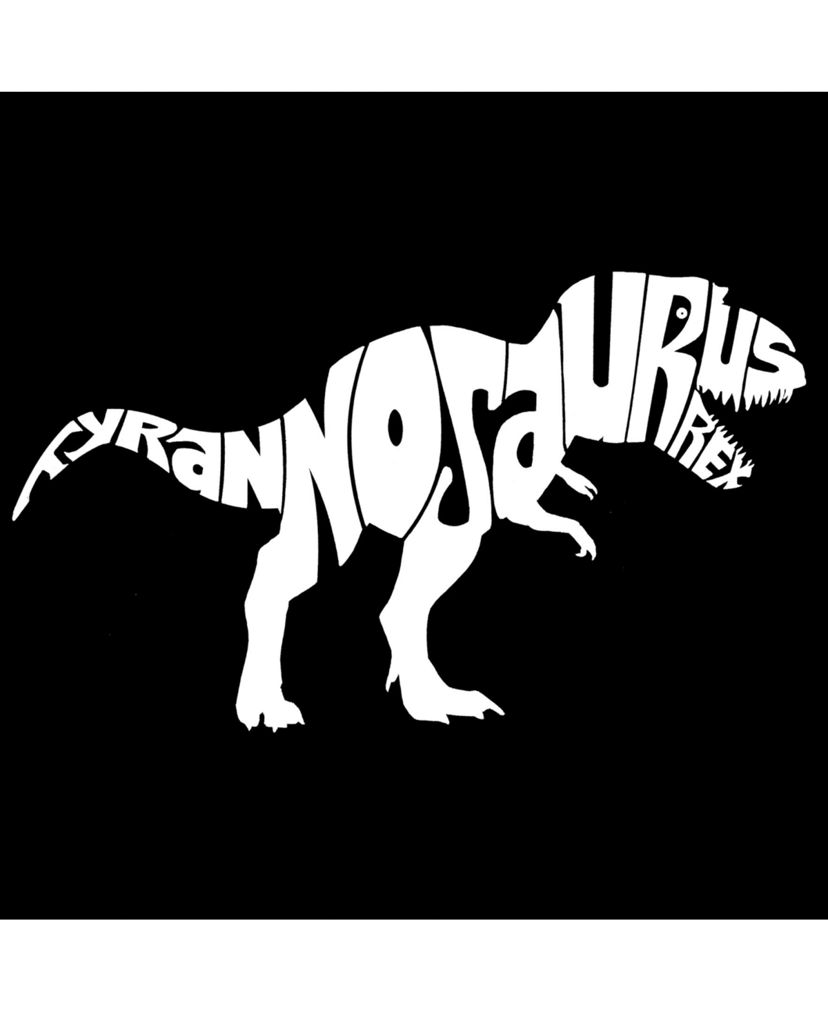 La Pop Art Men's Premium Word Art T-Shirt - Tyrannosaurus Rex
