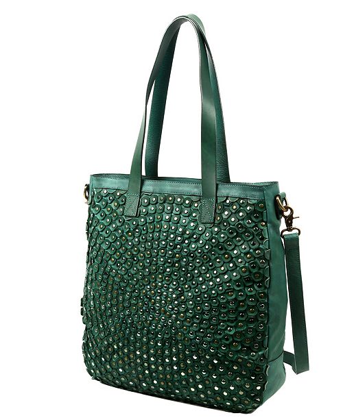 OLD TREND Stellar Stud Leather Tote Bag & Reviews - Handbags ...