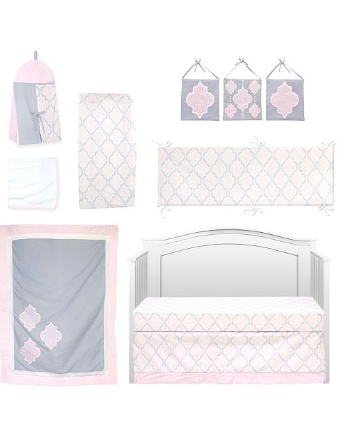 Pam Grace Creations Pretty In Trellis 10 Piece Crib Bedding Set