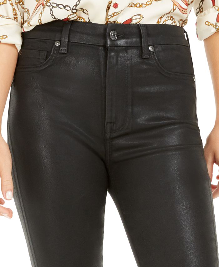 7 For All Mankind Coated Skinny Cargo Jean - Black