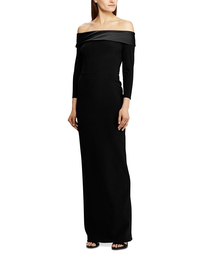 Lauren Ralph Lauren Off-the-Shoulder Gown, Created for Macy's - Macy's
