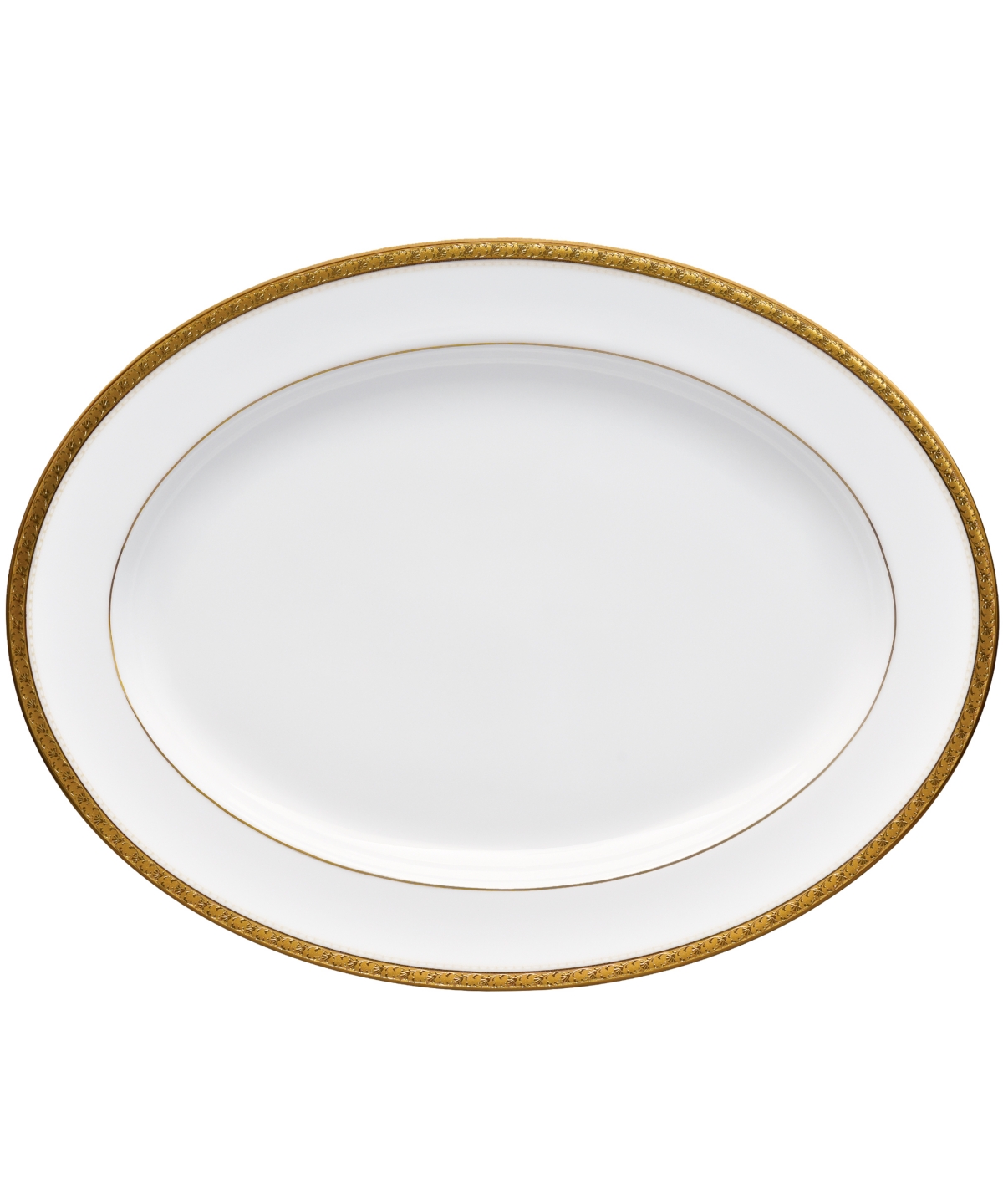 Noritake Charlotta Platinum Oval Platter, 14" In Gold